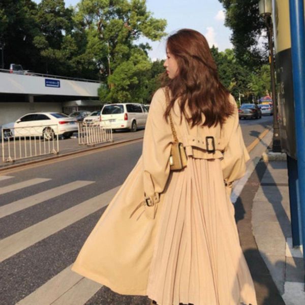 women's jackets 2021 autumn winter selling fashion coat long casual ladies belt khaki jacket fp606 england style women clothing, Black;brown
women's jackets 2021 autumn winter selling fashion coat long casual ladies belt khaki jacket fp606 england style women clothing, Black;brown