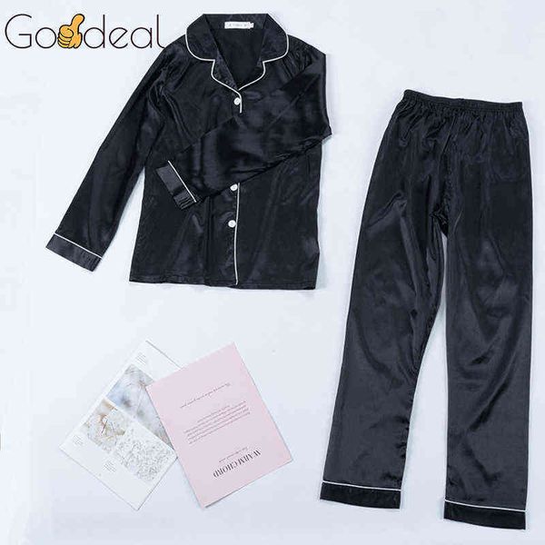 2 pieces faux silk satin pajamas set autumn man sleepwear long sleeve nightwear silky comfortable skin-friendly sleepsuits 211111, Black;brown
2 pieces faux silk satin pajamas set autumn man sleepwear long sleeve nightwear silky comfortable skin-friendly sleepsuits 211111, Black;brown