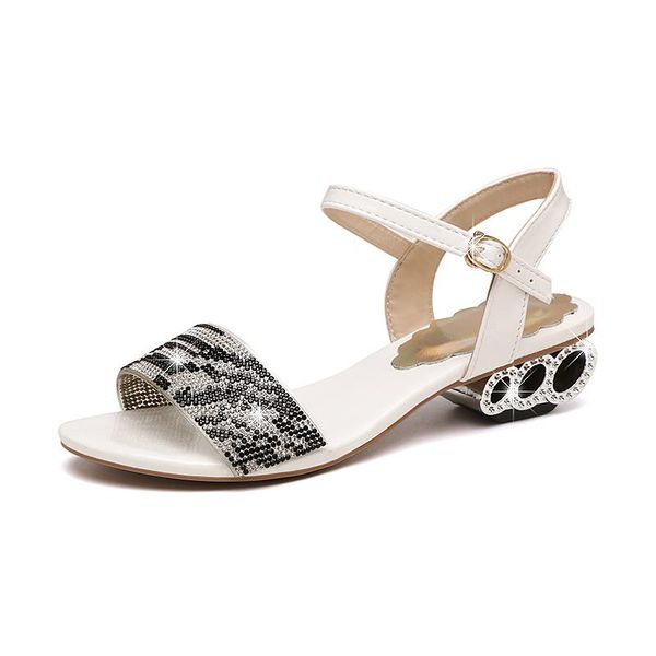sandals fashion women's with color matching vamp rhinestone decoration mature and elegant heel, Black
sandals fashion women's with color matching vamp rhinestone decoration mature and elegant heel, Black