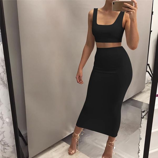 autumn sleeveless bottoming vest suit women tracksuits europe and the united states wrap chest slim two piece skirt, Gray
autumn sleeveless bottoming vest suit women tracksuits europe and the united states wrap chest slim two piece skirt, Gray
