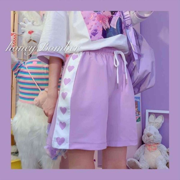 harajuku sweet love heart print women shorts patchwork high waist summer elastic drawstring kawaii girls purple, White;black
harajuku sweet love heart print women shorts patchwork high waist summer elastic drawstring kawaii girls purple, White;black