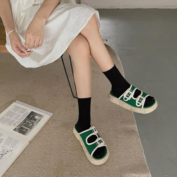 slippers high fashion casual female summer 2021 thick-soled simple word with retro roman sandals trendy girl cool, Black
slippers high fashion casual female summer 2021 thick-soled simple word with retro roman sandals trendy girl cool, Black