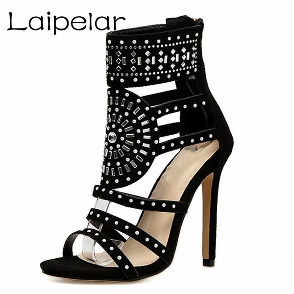 spring women pumps fashion gladiator thin heels flock high peep toe crystal rhinestones plus size dress shoes, Black
spring women pumps fashion gladiator thin heels flock high peep toe crystal rhinestones plus size dress shoes, Black