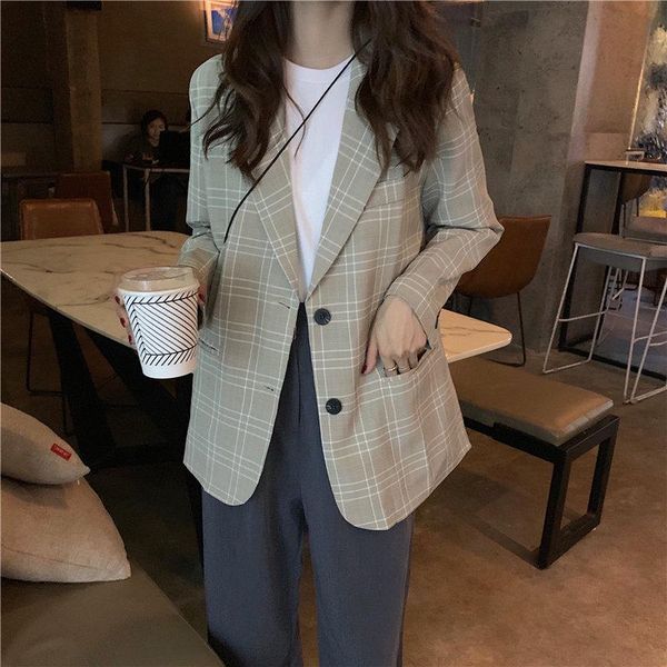 hzirip retro plaid loose all-match leisure 2021 casual streetwear autumn female ol brief women stylish vintage blazers women's suits &, White;black
hzirip retro plaid loose all-match leisure 2021 casual streetwear autumn female ol brief women stylish vintage blazers women's suits &, White;black