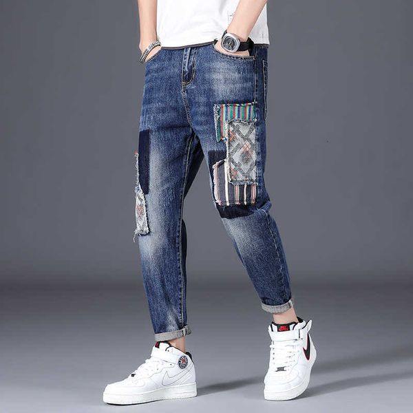 men's jeans streetwear fashion retro blue elastic slim fit ripped for patches designer hip hop cotton denim punk pants 10hs
men's jeans streetwear fashion retro blue elastic slim fit ripped for patches designer hip hop cotton denim punk pants 10hs