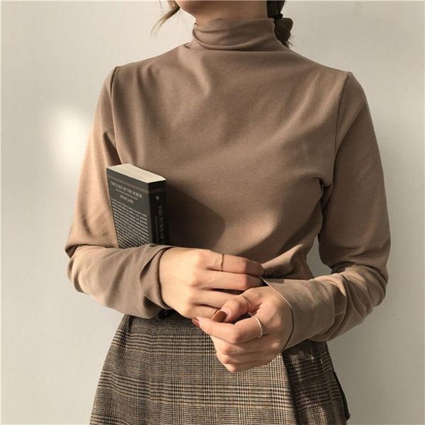 women's t-shirt thick warm t-shirts women long sleeve solid turtleneck office ladies 2021 autumn winter fashion base female tees shirt, White
women's t-shirt thick warm t-shirts women long sleeve solid turtleneck office ladies 2021 autumn winter fashion base female tees shirt, White