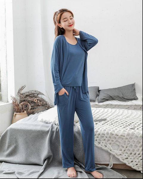 pyjamas pijama shein summer modal women sleepwear vest pants cardigan 3 pieces set lingerie loose home suits, Black;red
pyjamas pijama shein summer modal women sleepwear vest pants cardigan 3 pieces set lingerie loose home suits, Black;red