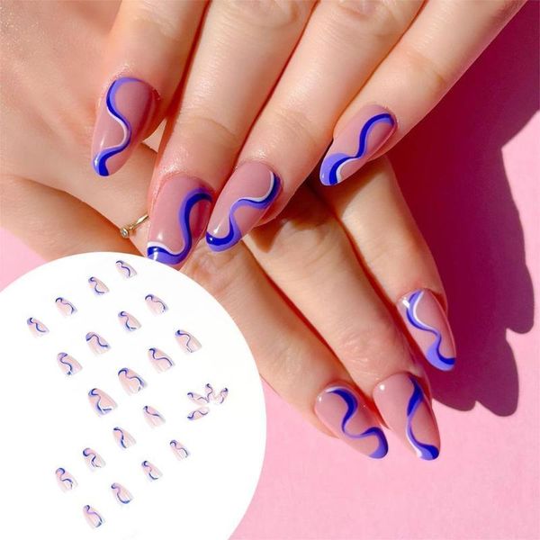 false nails 24pcs nail patch wavy lines detachable long with design wearable fake full cover decoration, Red;gold
false nails 24pcs nail patch wavy lines detachable long with design wearable fake full cover decoration, Red;gold