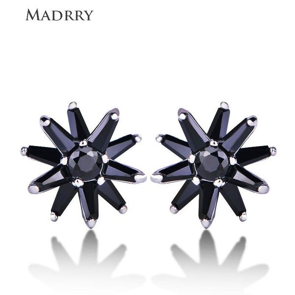 stud madrry latest double layer flower shape earrings 925 sterling silver black zircon jewelry women girls daily ear accessories, Golden;silver
stud madrry latest double layer flower shape earrings 925 sterling silver black zircon jewelry women girls daily ear accessories, Golden;silver