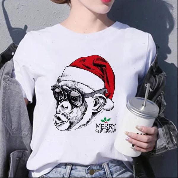 women t shirt orangutan with christmas hat printed tshirt female harajuku white o neck fashion casual clothing
women t shirt orangutan with christmas hat printed tshirt female harajuku white o neck fashion casual clothing