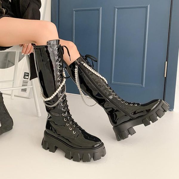 boots qzyerai full cow genuine leather motorcycle women square high heels lace up winter ladies knight knee, Black
boots qzyerai full cow genuine leather motorcycle women square high heels lace up winter ladies knight knee, Black