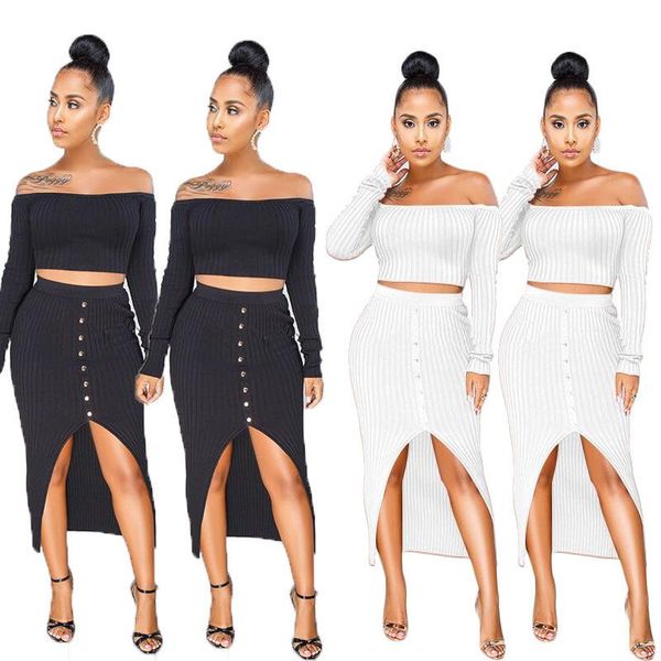 women's two piece pants 2021 pattern autumn clothing knitting high one word lead twinset woman, White
women's two piece pants 2021 pattern autumn clothing knitting high one word lead twinset woman, White