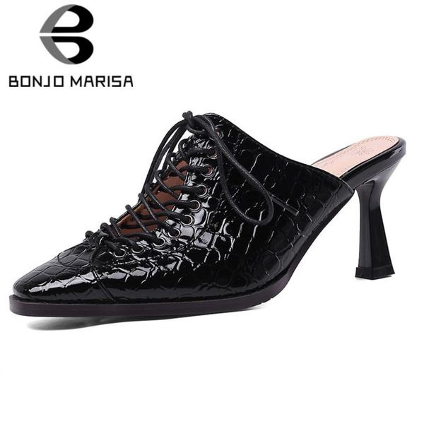 dress shoes bonjomarisa 2021 ladies retro slip-on mules mature high heels women daily casual heeled woman, Black
dress shoes bonjomarisa 2021 ladies retro slip-on mules mature high heels women daily casual heeled woman, Black
