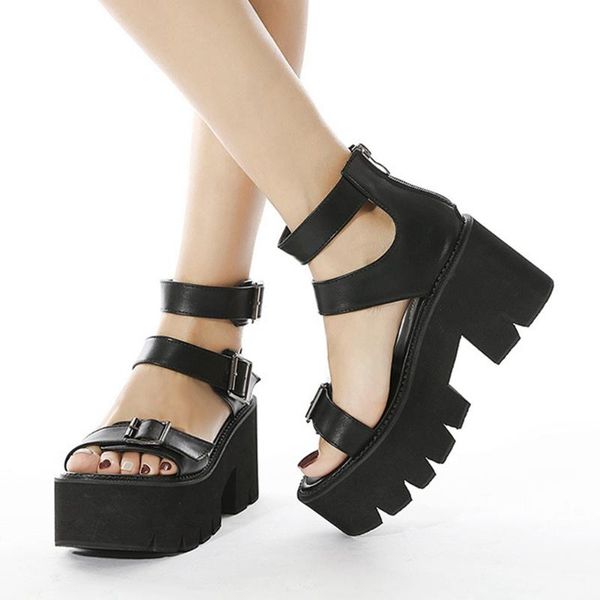 the big size 42 girls black sandals buckle strap platform women rome chunky heel fashion summer shoes woman
the big size 42 girls black sandals buckle strap platform women rome chunky heel fashion summer shoes woman