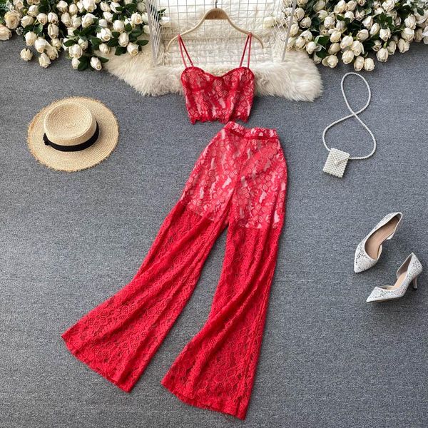 women's two piece pants singreiny women summer french lace set sleeveless off shoulder short +high waist wide leg long suits, White
women's two piece pants singreiny women summer french lace set sleeveless off shoulder short +high waist wide leg long suits, White