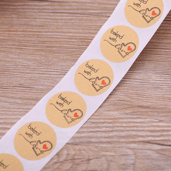 party decoration 500pcs baked with love round kraft paper sticker adhesive baking label for christmas festival cake box gift
party decoration 500pcs baked with love round kraft paper sticker adhesive baking label for christmas festival cake box gift