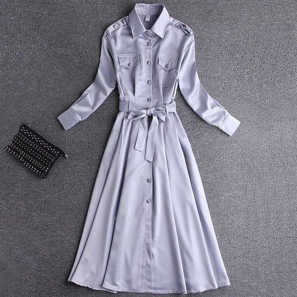 casual dresses autumn dress korean chic elegant lapel single breasted part belt waist long sleeve shirt, Black;gray
casual dresses autumn dress korean chic elegant lapel single breasted part belt waist long sleeve shirt, Black;gray