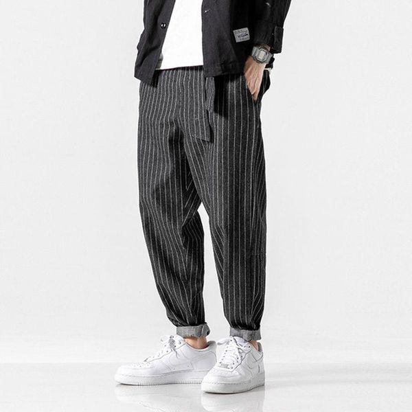 men's pants sinicism streetwear loose denim men autumn winter striped oversize harem male fashion pockets jeans, Black
men's pants sinicism streetwear loose denim men autumn winter striped oversize harem male fashion pockets jeans, Black