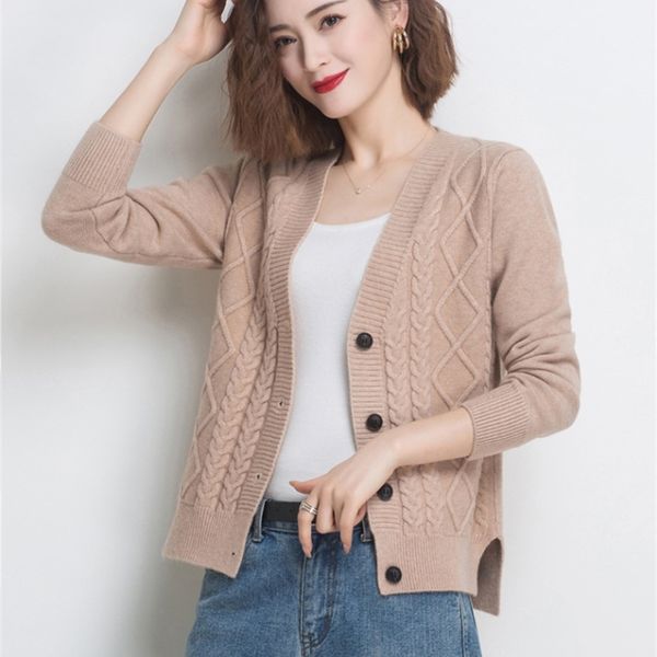 knitted cardigan women's spring and autumn style korean fashion casual sweater loose cotton 210427, White;black
knitted cardigan women's spring and autumn style korean fashion casual sweater loose cotton 210427, White;black