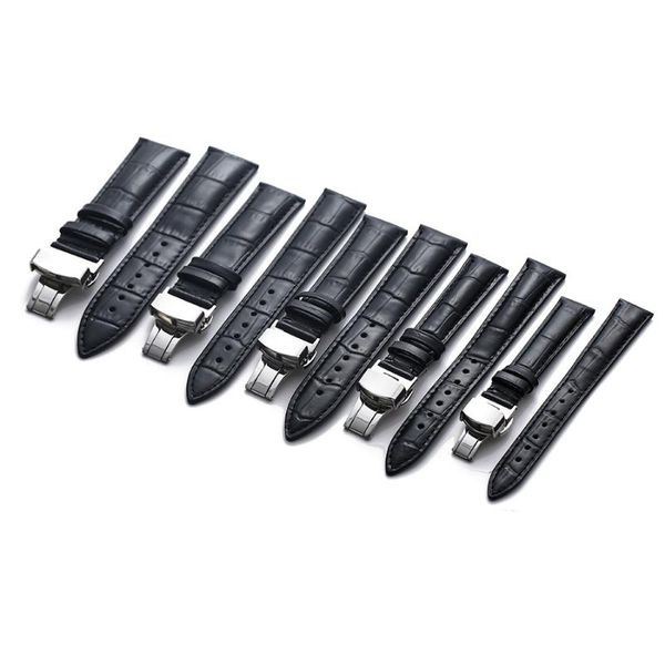 watch bands double layer genuine leather band butterfly buckle press, Black;brown
watch bands double layer genuine leather band butterfly buckle press, Black;brown