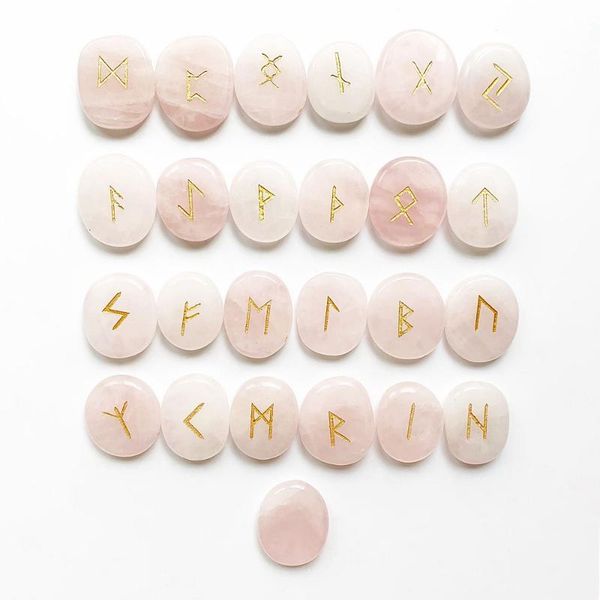 decorative objects & figurines natural rose quartz stone runes set pink crystal palm stones viking nordic amulet divination decor 25pcs/set
decorative objects & figurines natural rose quartz stone runes set pink crystal palm stones viking nordic amulet divination decor 25pcs/set