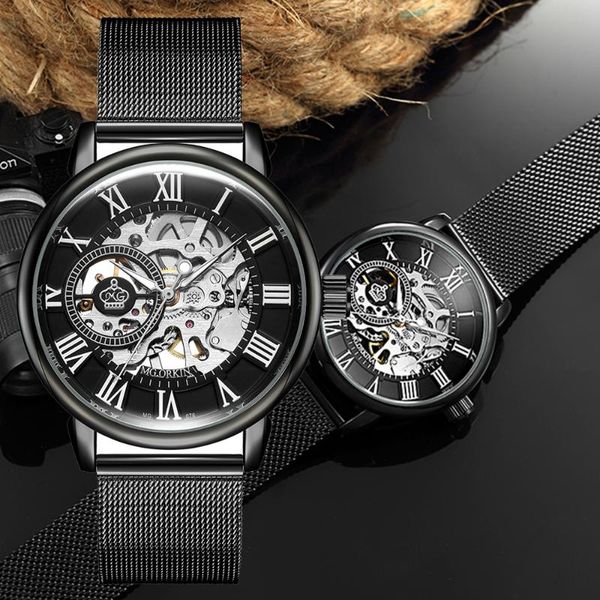 vintage watch men male wristwatch skeleton dial mechanical hand-wind clock men's wrist watches stainless steel mesh band wristwatches, Slivery;brown
vintage watch men male wristwatch skeleton dial mechanical hand-wind clock men's wrist watches stainless steel mesh band wristwatches, Slivery;brown