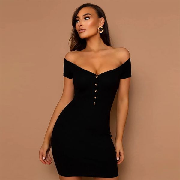 summer off shoulder bodycon bandage club dress for women v neck buttons evening runway party mini lady 210423, Black;gray
summer off shoulder bodycon bandage club dress for women v neck buttons evening runway party mini lady 210423, Black;gray