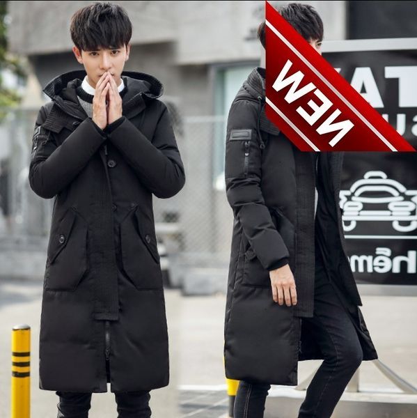 young men long style down jacket,winter new man thickened warm hooded jacket white duck men's clothing, Black
young men long style down jacket,winter new man thickened warm hooded jacket white duck men's clothing, Black