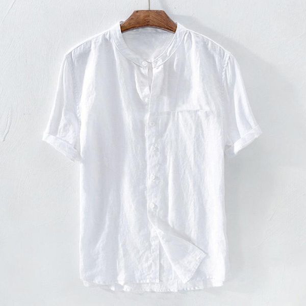 men's casual shirts men short sleeve chemise loose buttons summer shirt for men2021 solid color vintage blouse blouses et chemises, White;black
men's casual shirts men short sleeve chemise loose buttons summer shirt for men2021 solid color vintage blouse blouses et chemises, White;black