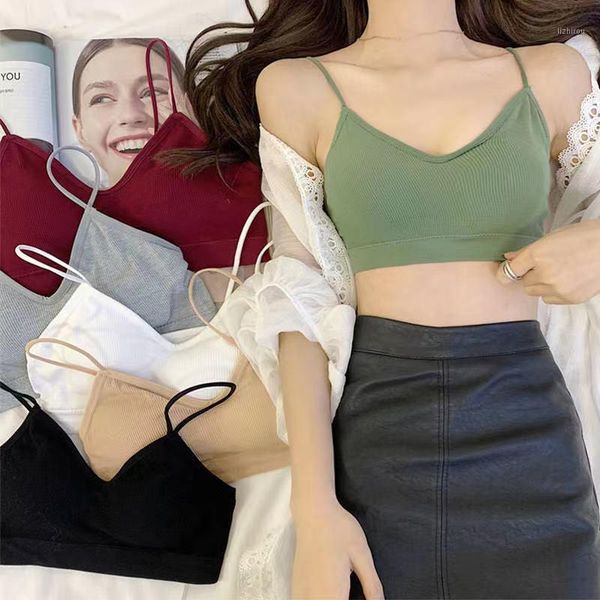 camisoles & tanks korean style thread tube wireless bra woman beauty back small sling comfortable underwear female solid color vest, Black;white
camisoles & tanks korean style thread tube wireless bra woman beauty back small sling comfortable underwear female solid color vest, Black;white