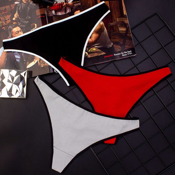 sporty style simple cotton string underwear women low waist seamless panties thongs female lingerie solid briefs, Black;white
sporty style simple cotton string underwear women low waist seamless panties thongs female lingerie solid briefs, Black;white