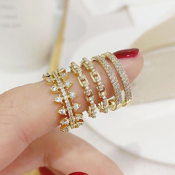 cluster rings 2021 arrive exquisite 14k real gold plated double layers ring for women cubic bling zircon cz luxurious bijoux anillos, Golden;silver
cluster rings 2021 arrive exquisite 14k real gold plated double layers ring for women cubic bling zircon cz luxurious bijoux anillos, Golden;silver