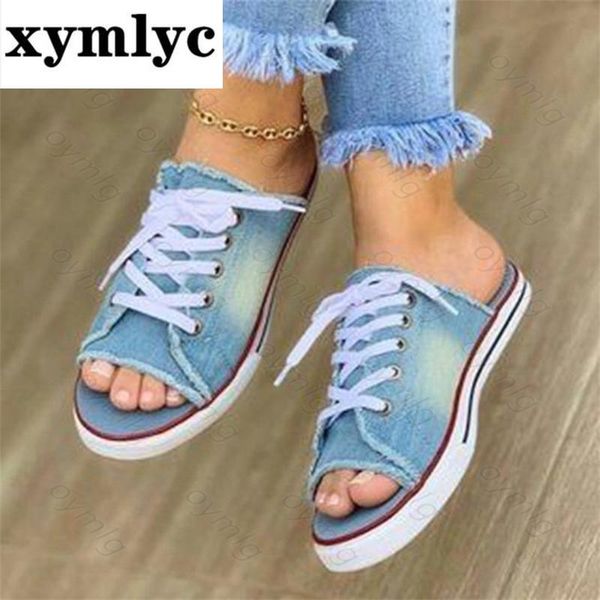 slippers 2021 sandals large size fish mouth denim female flat casual half-drag front lace shoes for women, Black
slippers 2021 sandals large size fish mouth denim female flat casual half-drag front lace shoes for women, Black