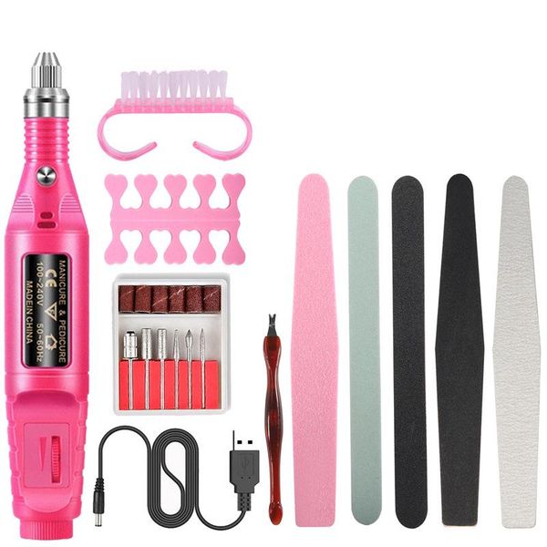 nail art kits 10pcs/set set dust brush usb portable machine drill file buffer manicure tool kit for salon and diy tools
nail art kits 10pcs/set set dust brush usb portable machine drill file buffer manicure tool kit for salon and diy tools