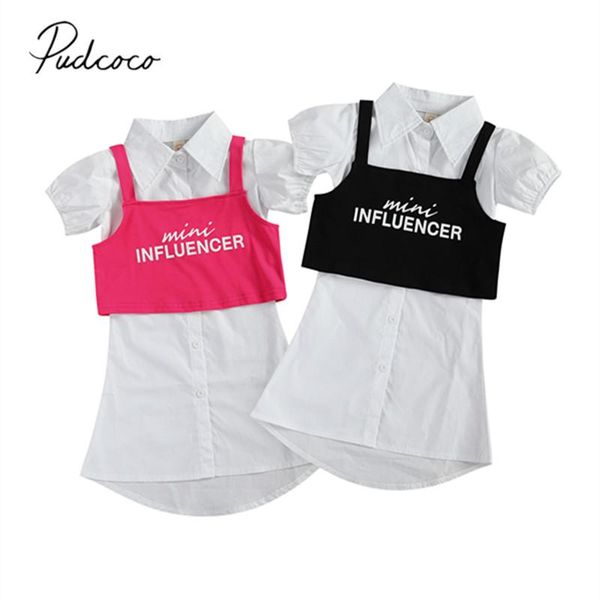 clothing sets infant kids girls casual two-piece clothes set, white solid color short sleeve dress + letters printed pattern 2-7y
clothing sets infant kids girls casual two-piece clothes set, white solid color short sleeve dress + letters printed pattern 2-7y