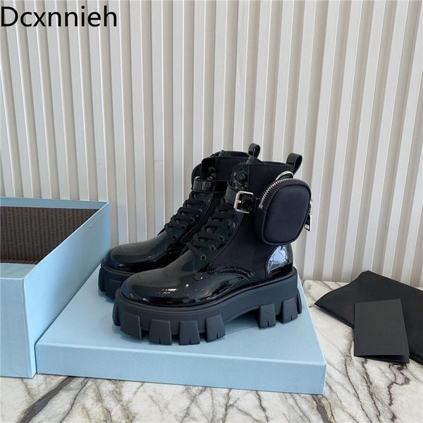 boots white autumn pocket design women ankle thick bottom platform flat short booties lace-up runway shoes woman 2021, Black
boots white autumn pocket design women ankle thick bottom platform flat short booties lace-up runway shoes woman 2021, Black