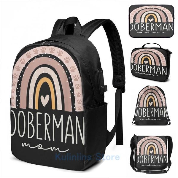 backpack funny graphic print doberman mom cute rainbow dog usb charge men school bags women bag travel laptop
backpack funny graphic print doberman mom cute rainbow dog usb charge men school bags women bag travel laptop
