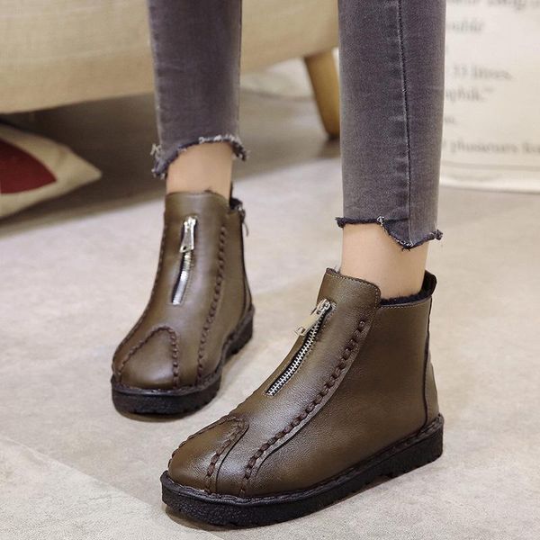 boots 2021women ankle plus size hand-made leather woman round toe zipper shoes female footwear for women, Black
boots 2021women ankle plus size hand-made leather woman round toe zipper shoes female footwear for women, Black