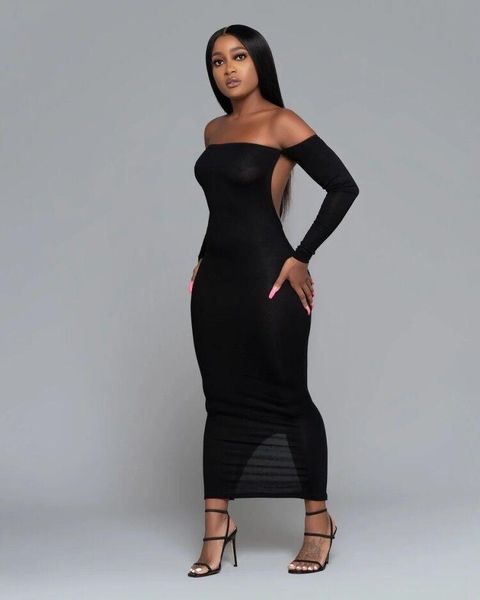 black womens dresses backless tight bodycon women off the shoulder party slim soft vestidos lady casual streetwear clothes, Black;gray
black womens dresses backless tight bodycon women off the shoulder party slim soft vestidos lady casual streetwear clothes, Black;gray