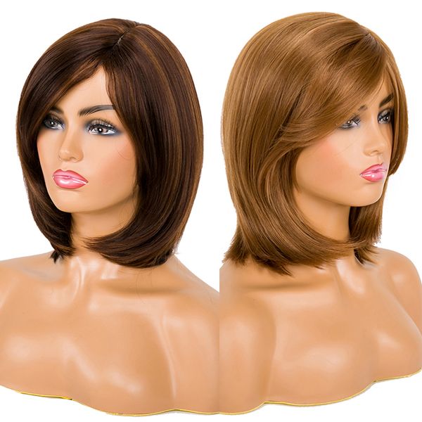women synthetic wigs short bob hair cut pixie style blonde brown color side part straight heat resistant fiber wig, Black
women synthetic wigs short bob hair cut pixie style blonde brown color side part straight heat resistant fiber wig, Black