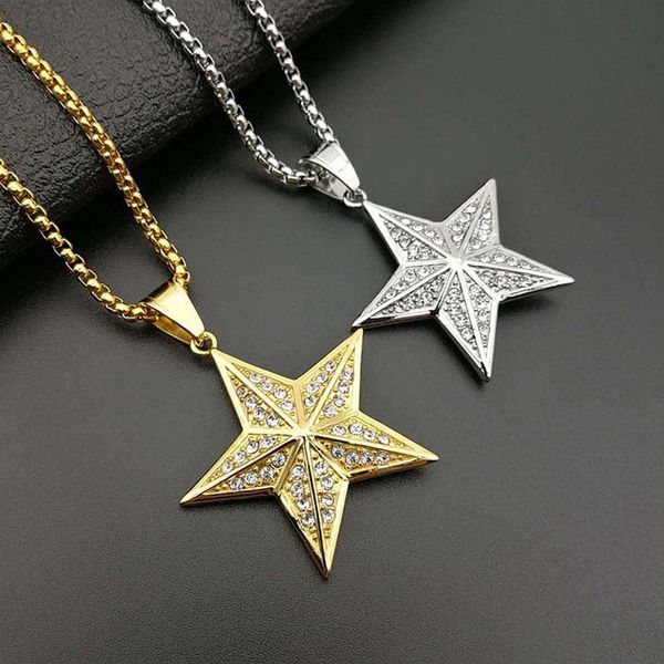 pendant necklaces hip hop men necklace bling iced out stainless steel zircon crystal star pendants fashion jewelry, Silver
pendant necklaces hip hop men necklace bling iced out stainless steel zircon crystal star pendants fashion jewelry, Silver