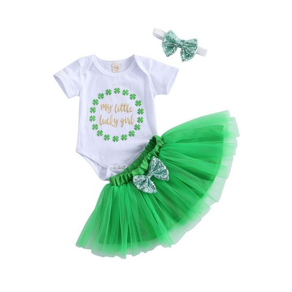 3pcs baby girls st.patrick's day set short sleeve shamrock letter print romper tulle tutu skirt headband infant sets 0-18m clothing, White
3pcs baby girls st.patrick's day set short sleeve shamrock letter print romper tulle tutu skirt headband infant sets 0-18m clothing, White