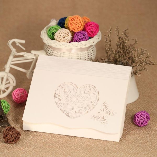 greeting cards 20pcs laser cut wedding invitation carved heart card butterfly pattern hollow out party banquet favor supply
greeting cards 20pcs laser cut wedding invitation carved heart card butterfly pattern hollow out party banquet favor supply