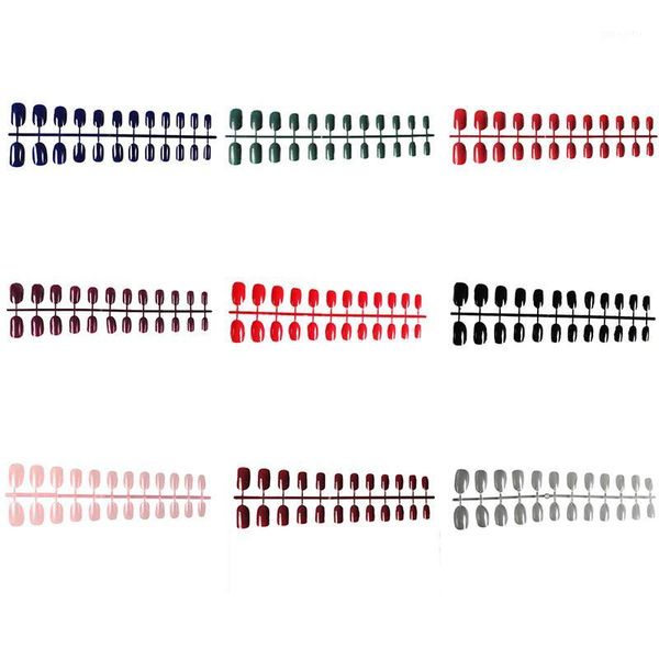 24pcs fashion diy nail art tips shiny white false nails oval candy acrylic fake manicure tool1, Red;gold
24pcs fashion diy nail art tips shiny white false nails oval candy acrylic fake manicure tool1, Red;gold