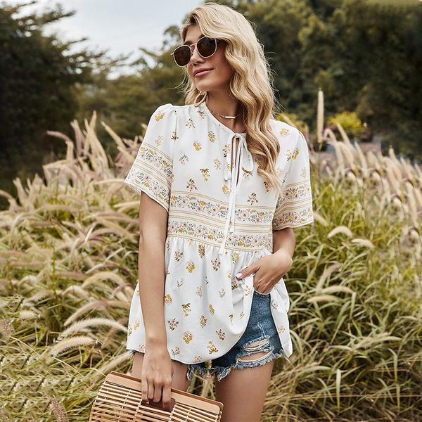women's blouses & shirts fashion summer blouse women female floral print white shirt bandage o-neck loose short sleeve blusas
women's blouses & shirts fashion summer blouse women female floral print white shirt bandage o-neck loose short sleeve blusas