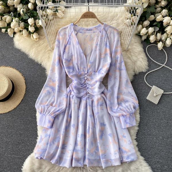 casual dresses for women 2022 tie dye printed elegant chiffon dress front buttons deep v neck long sleeve mini, Black;gray
casual dresses for women 2022 tie dye printed elegant chiffon dress front buttons deep v neck long sleeve mini, Black;gray