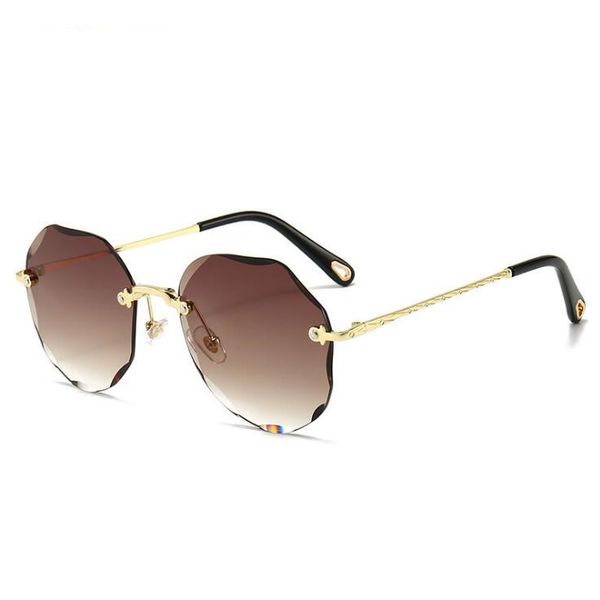 polygonal sunglasses for women ocean piece sunglass rimless glasses with cut edges, White;black
polygonal sunglasses for women ocean piece sunglass rimless glasses with cut edges, White;black