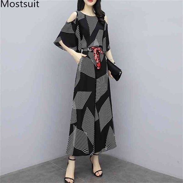 summer black printed two piece sets outfits women plus size shoulder open and wide leg pants suits elegant womens 210513, White
summer black printed two piece sets outfits women plus size shoulder open and wide leg pants suits elegant womens 210513, White