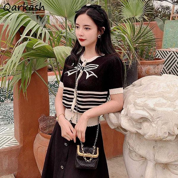 women's t-shirt t-shirts women knitting vintage skinny cropped summer single breasted short sleeve print hepburn all-match retro fashi, White
women's t-shirt t-shirts women knitting vintage skinny cropped summer single breasted short sleeve print hepburn all-match retro fashi, White