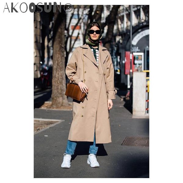 women's trench coats fashion woman pisa coat black/khaki double breasted cotton blend drop shoulder belted cuffs oversized long, Tan;black
women's trench coats fashion woman pisa coat black/khaki double breasted cotton blend drop shoulder belted cuffs oversized long, Tan;black